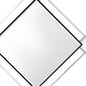 45" Gray And Black Abstract Metal Framed Accent Mirror