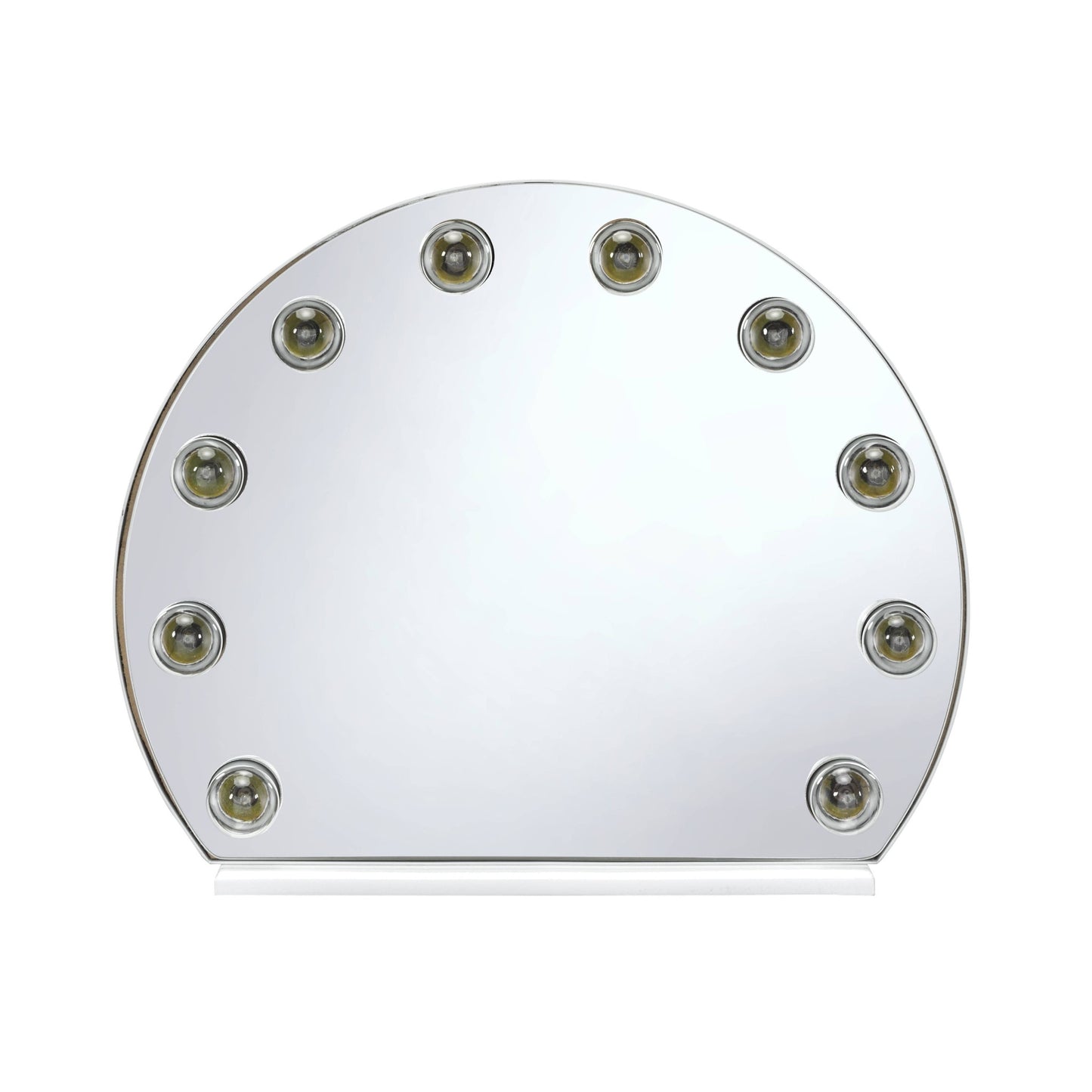 15" White Abstract Metal Framed Mounted Accent Mirror