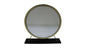 19" Brass Round Metal Framed Freestanding Mirror