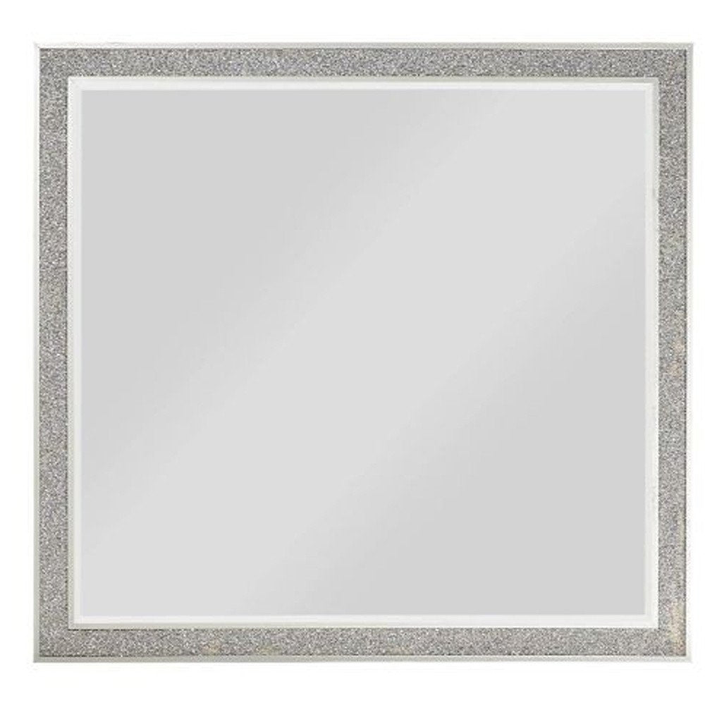 36" Square Wood Framed Mounted Dresser Mirror