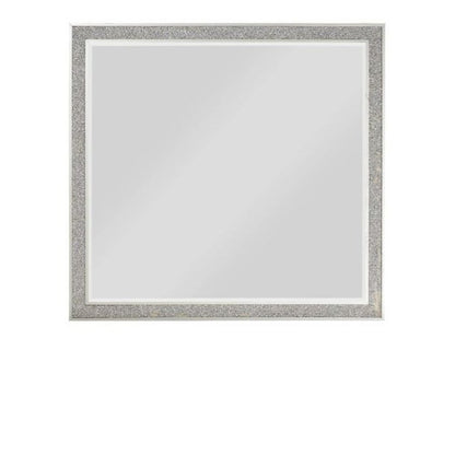 36" Square Wood Framed Mounted Dresser Mirror