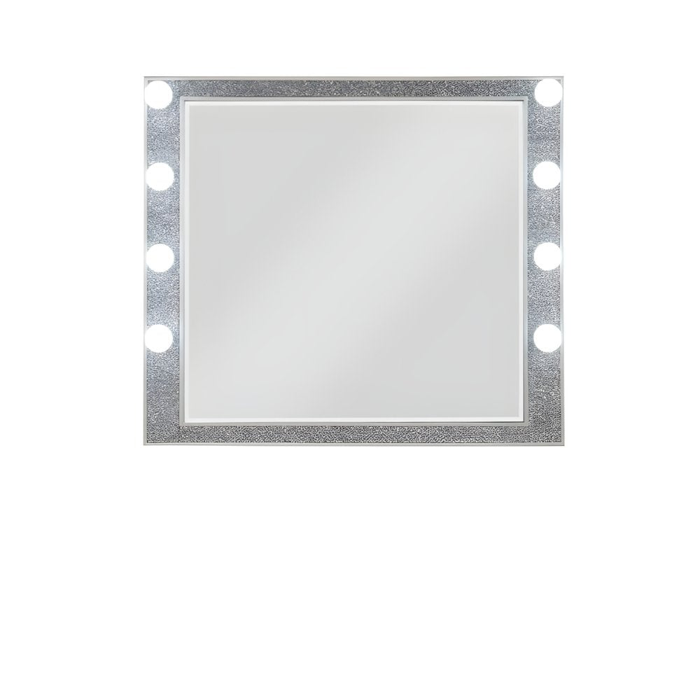 36" Square Wood Framed Mounted Dresser Mirror