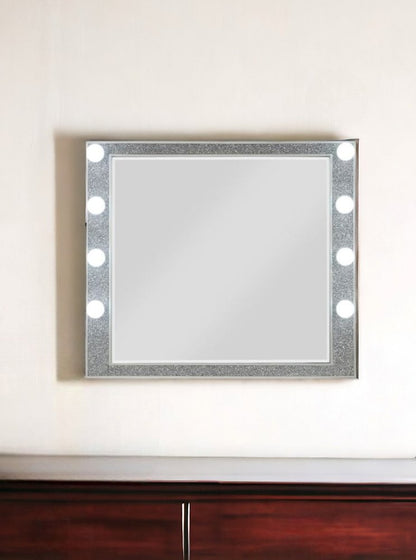 36" Square Wood Framed Mounted Dresser Mirror