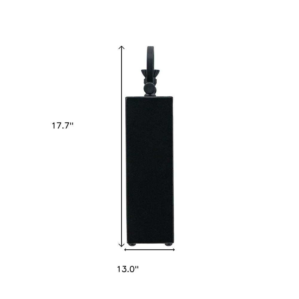 13" Black and Gold Metal and Glass Analog Vintage Style Crackle Wall Clock