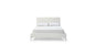 Full White Upholstered Faux Leather Bed