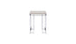 24" Chrome And Natural Oak Manufactured Wood And Metal Square End Table