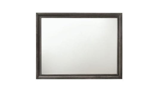 36" Gray Wood Framed Mounted Dresser Mirror