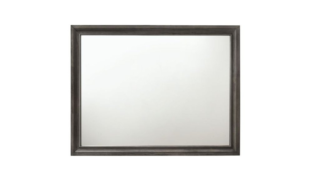 36" Gray Wood Framed Mounted Dresser Mirror