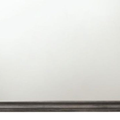 36" Gray Wood Framed Mounted Dresser Mirror