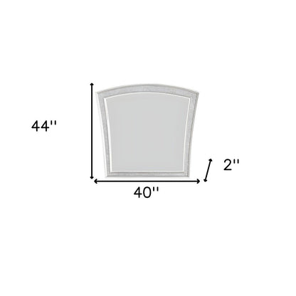 44" Platinum Abstract Wood Framed Mounted Dresser Mirror