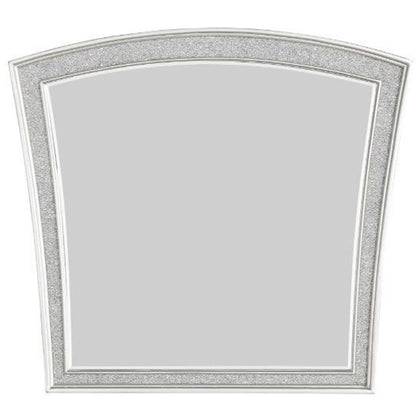 44" Platinum Abstract Wood Framed Mounted Dresser Mirror