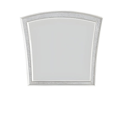 44" Platinum Abstract Wood Framed Mounted Dresser Mirror