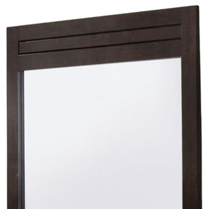 37" Mahogany Wood Framed Dresser Mirror