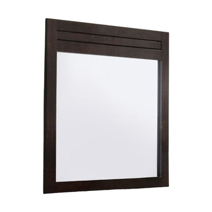 37" Mahogany Wood Framed Dresser Mirror