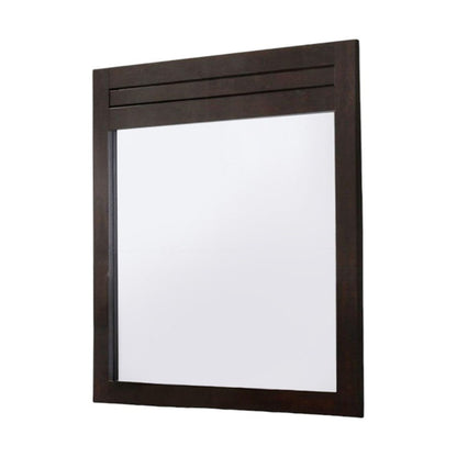 37" Mahogany Wood Framed Dresser Mirror