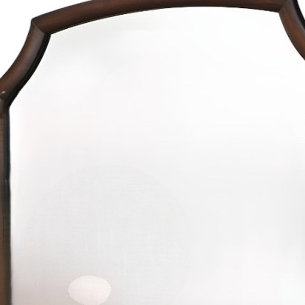 37" Espresso Irregular Dresser Mirror