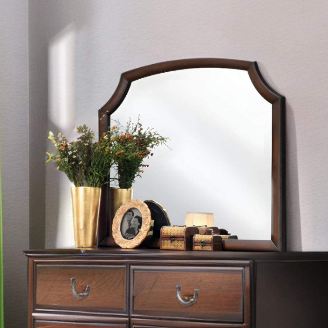 37" Espresso Irregular Dresser Mirror