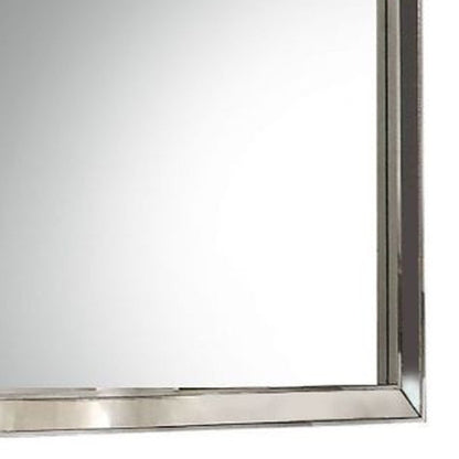 32" Platinum Wood Framed Mounted Dresser Mirror