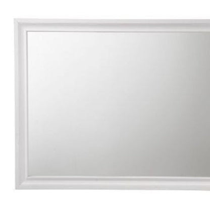 36" White Wood Framed Mounted Dresser Mirror