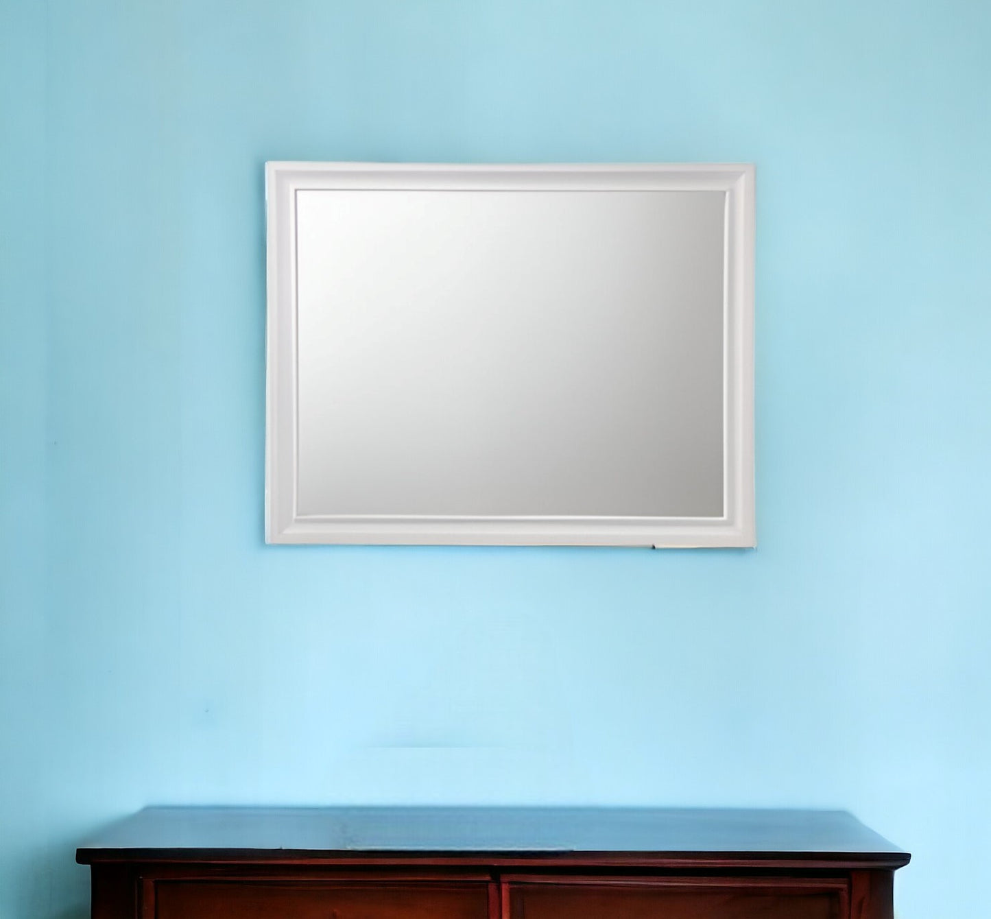 36" White Dresser Mirror