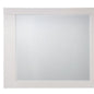 37" White High Gloss Square Dresser Mirror