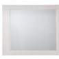 37" White Square Wood Framed Mounted Dresser Mirror