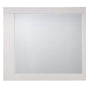 37" White Square Wood Framed Mounted Dresser Mirror