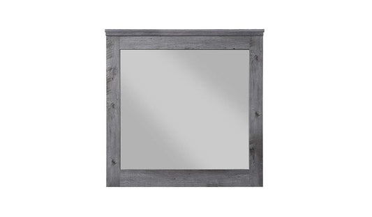 38" Square Wood Framed Mounted Dresser Mirror