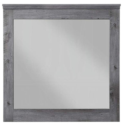 38" Square Wood Framed Mounted Dresser Mirror