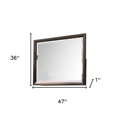 36" Merlot Wood Framed Mounted Dresser Mirror