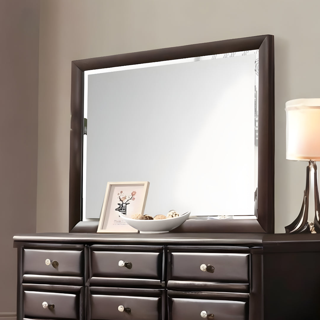 36" Dark Merlot Dresser Mirror