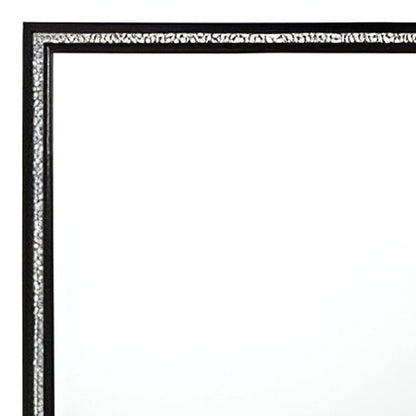35" Black Wood Framed Mounted Dresser Mirror