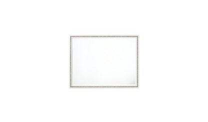 35" White Wood Framed Mounted Dresser Mirror