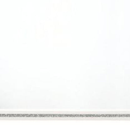 35" White Wood Framed Mounted Dresser Mirror