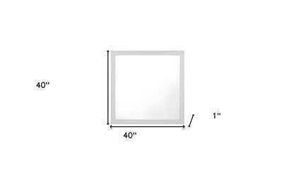 40" Square Wood composite Framed Mounted Dresser Mirror