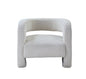 32" White Sherpa Barrel Chair