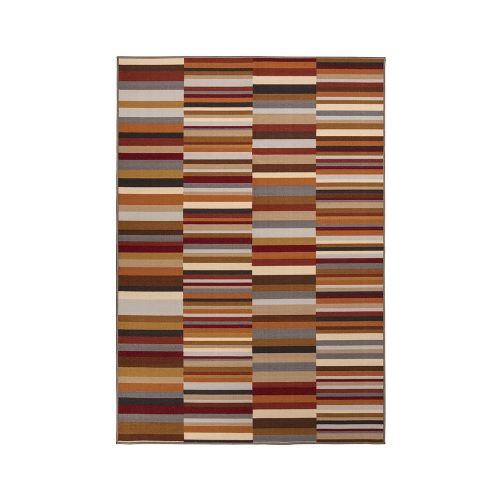 2' X 3' Gray Beige And Red Indoor Outdoor Area Rug
