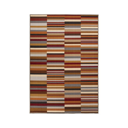 2' X 3' Gray Beige And Red Indoor Outdoor Area Rug