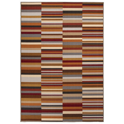 8' X 10' Gray And Ivory Indoor Outdoor Area Rug