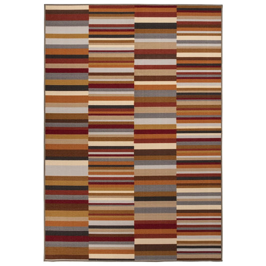 8' X 10' Gray And Ivory Indoor Outdoor Area Rug