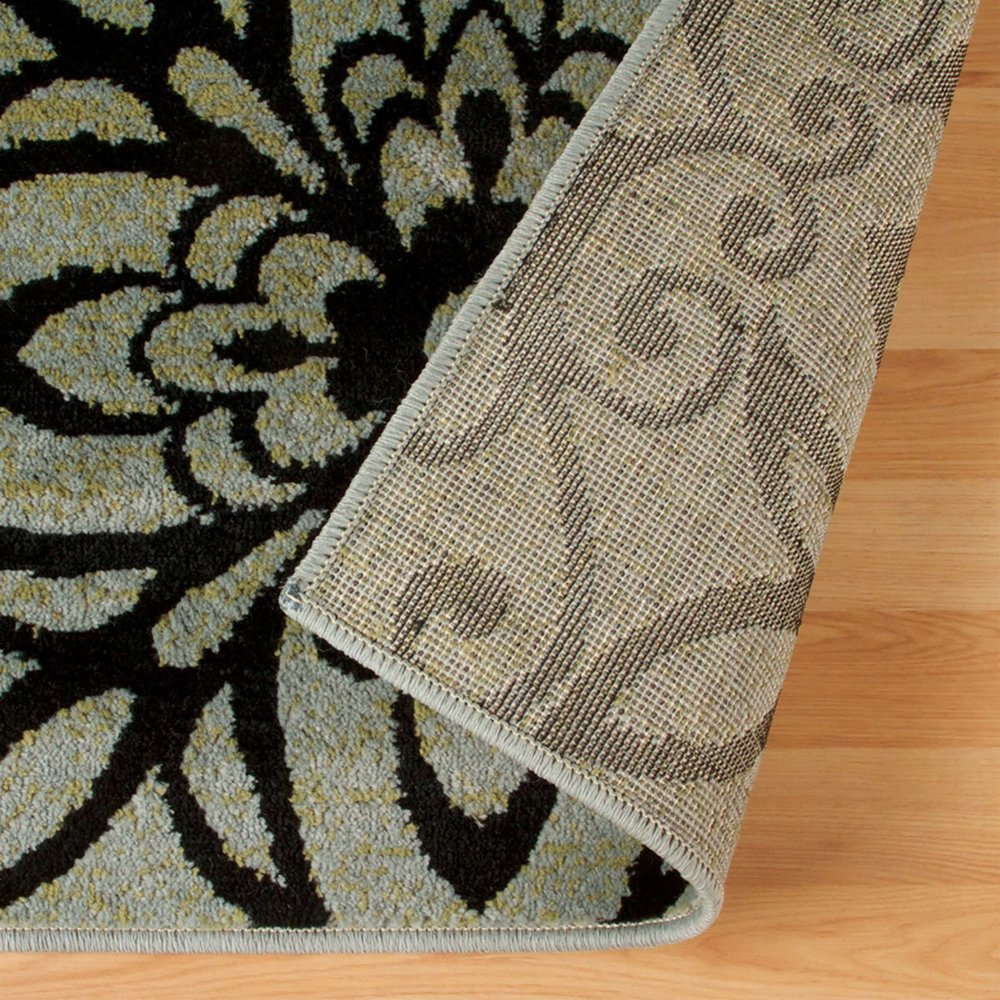 8' X 10' Brown Black And Gray Medallion Area Rug