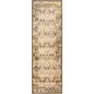 8' Brown Damask Power Loom Distressed Stain Resistant Runner Rug