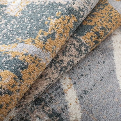 5' X 8' Beige And Black Floral Distressed Area Rug