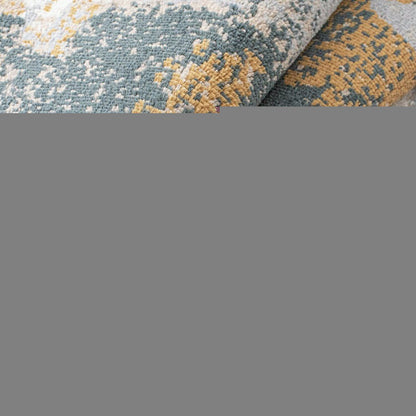 5' X 8' Beige And Black Floral Distressed Area Rug