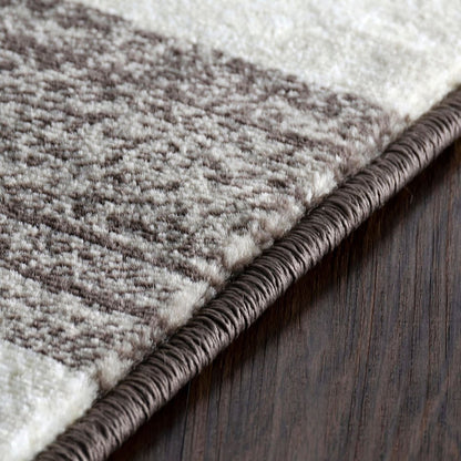 4' X 6' Beige And Brown Geometric Area Rug
