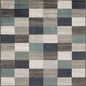 5' X 8' Teal Ivory And Gray Geometric Area Rug