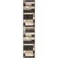 11' Black Brown And Beige Patchwork Runner Rug