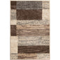 2' X 3' Beige Slate Gray And Brown Patchwork Area Rug