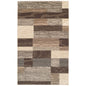 3' X 5' Beige Slate Gray And Brown Patchwork Area Rug