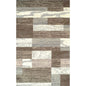 4' X 6' Blue And Ivory Patchwork Area Rug